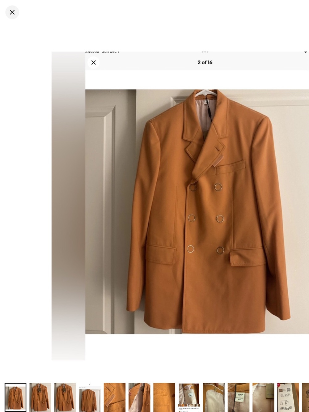Burberry double breasted academia blazer SZ 44 NT